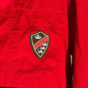 Vintage 50s Corduroy Red Black Smoking Jacket Robe